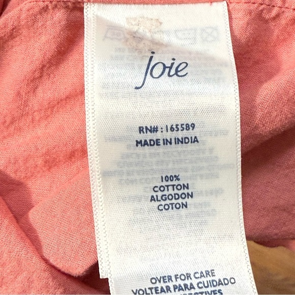 Joie Tea Rose Red Pink Printed Tiered cotton lined  Maxi Dress size medium - Picture 4 of 5